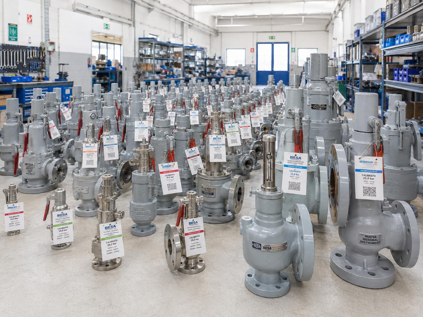 Valvole di sicurezza PSV sottoposte a manutenzione e taratura presso DALFAM